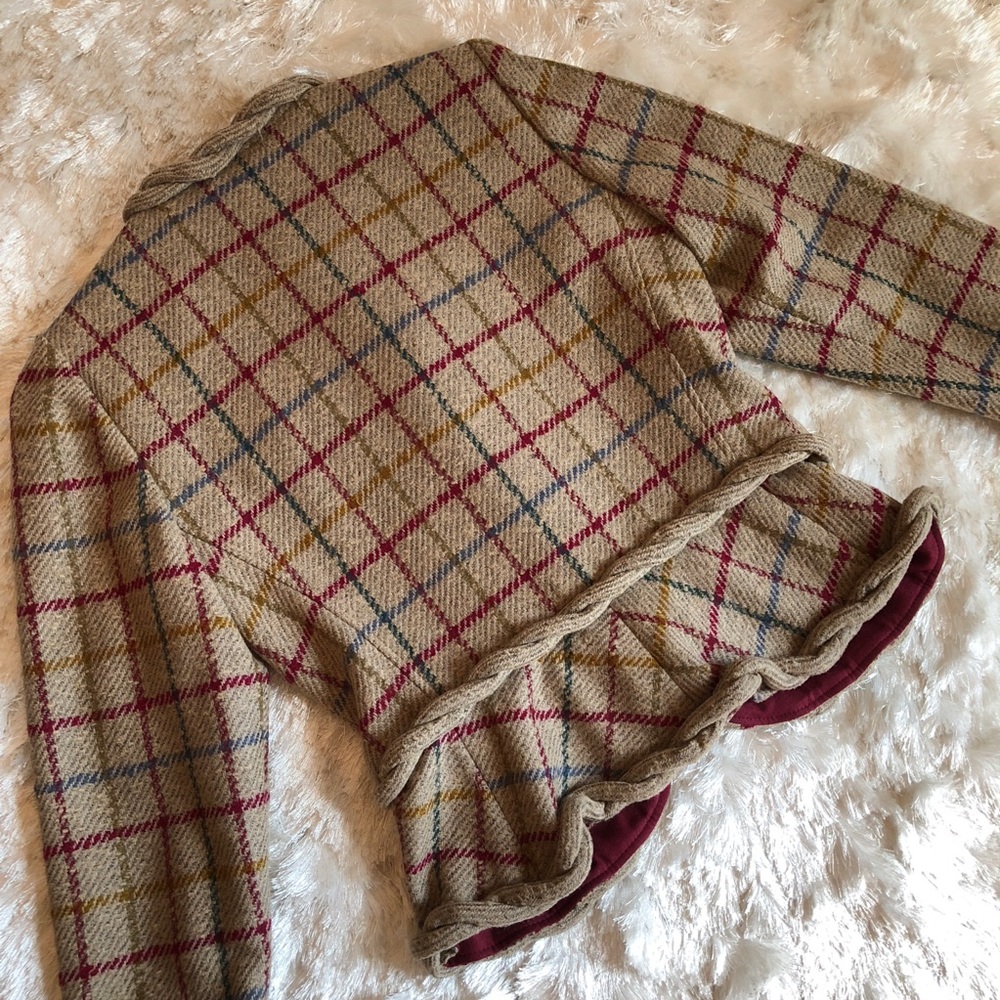 VTG VALENTINO Boutique Plaid Zip Front Jacket - Picture 3 of 8